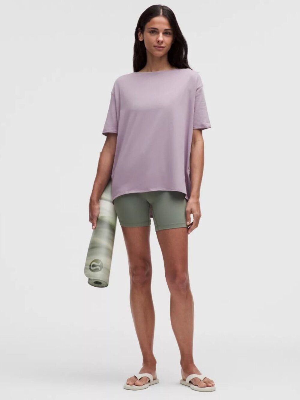 Lululemon Back in Action Short-Sleeve Shirt in Lavender